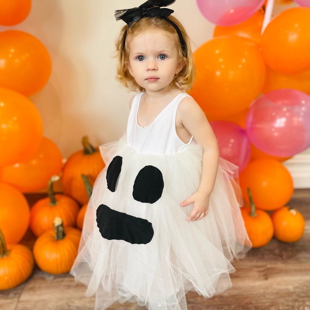 New York Couture One of a Kind Baby Girls Halloween GHOST Tutu Dress